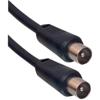Cavo per TV CX-SB1.5  maschio-maschio da 1,5 m, Colore Nero, Impedenza 75 ohm, Materiale PVC, connettore Dritto.
